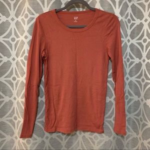Gap Crewneck Long-sleeve Favorite Tee (Red Clay) Size M